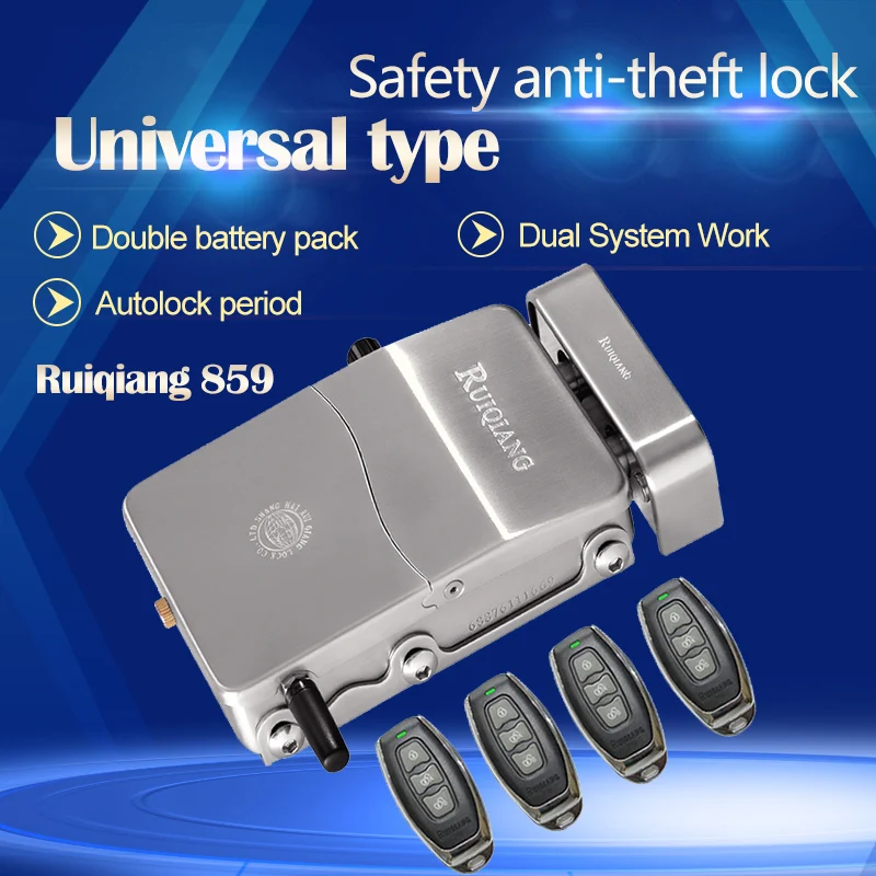 Anti-theft Lock for Courtyard Door Lock Ruiqiang Anti-theft Lock Stealth Remote Control Lock Holeless Lock Safety Door Lock Door
Anti-theft Lock for Courtyard Door Lock Ruiqiang Anti-theft Lock Stealth Remote Control Lock Holeless Lock Safety Door Lock Door
