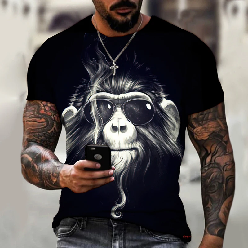 New Summer Men's T-shirt 2022 Fashion Animal Orangutan 3D T-shirt Oversized Short Sleeve High Quality Fabric Street Top
New Summer Men's T-shirt 2022 Fashion Animal Orangutan 3D T-shirt Oversized Short Sleeve High Quality Fabric Street Top