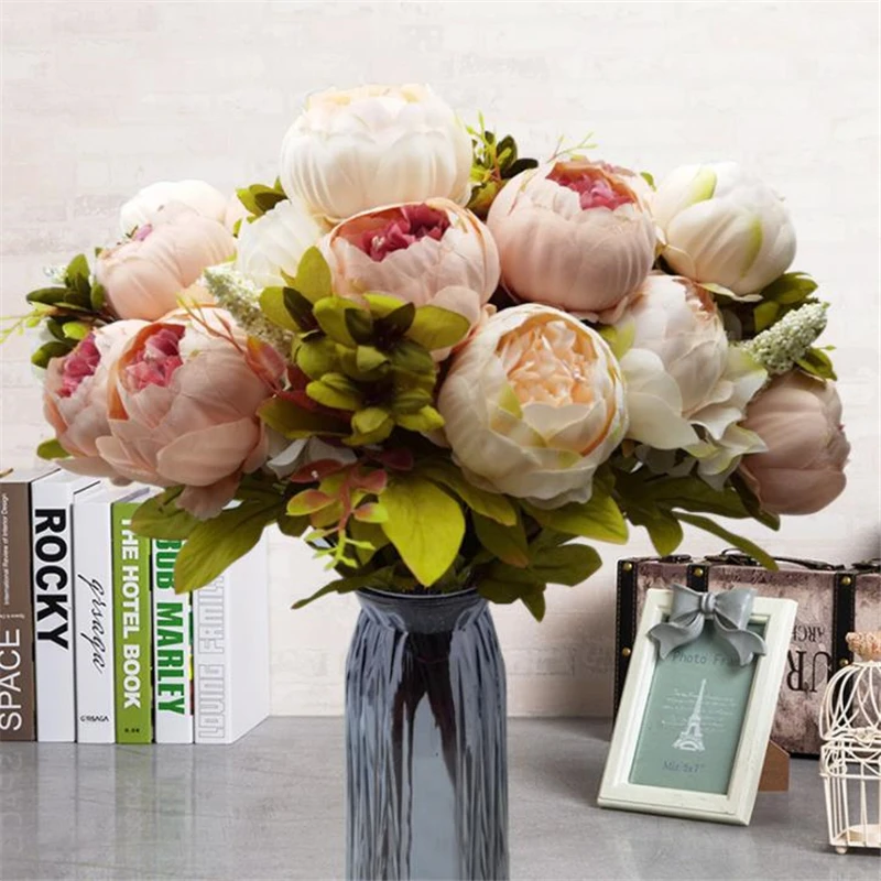 51cm Silk Peony Artificial Flowers Bouquet 13 Peony Heads Fake Flower For Valentines Day Gifts DIY Home Wedding Decoration 2021
51cm Silk Peony Artificial Flowers Bouquet 13 Peony Heads Fake Flower For Valentines Day Gifts DIY Home Wedding Decoration 2021