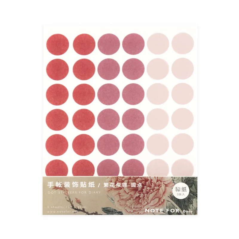 3 листа/упаковка Kawaii милые круглые наклейки в горошек s Ablum дневник стиле