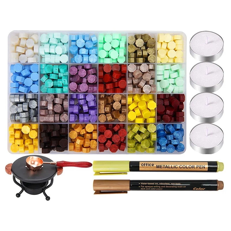 LUDA Wax Bead Set, With Sealing Wax Heater, Wax Melting Spoon,4 Pieces Of Tea Candles,Wax Sealing Set For Gifts, Wax Seals
LUDA Wax Bead Set, With Sealing Wax Heater, Wax Melting Spoon,4 Pieces Of Tea Candles,Wax Sealing Set For Gifts, Wax Seals