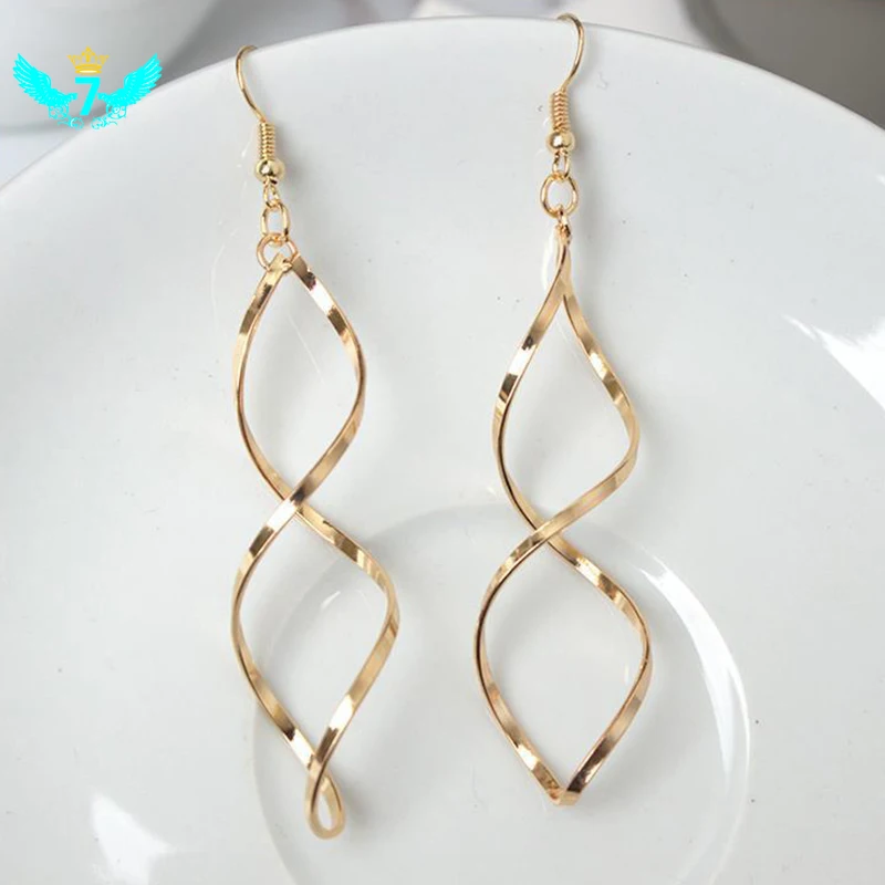 1 Pair Earrings Jewelry Women Simple Spiral Curved Long Drop Earrings Trendy Dangle Earrings TOA
1 Pair Earrings Jewelry Women Simple Spiral Curved Long Drop Earrings Trendy Dangle Earrings TOA
