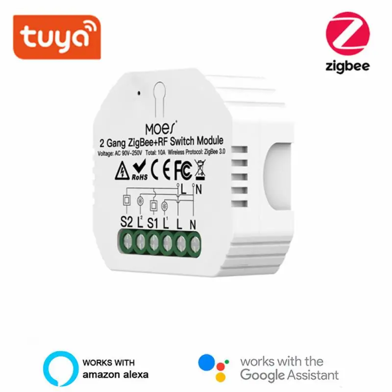 Tuya ZigBee 3.0 Smart Light Switch Relay Module 2 Gang Smart Life/Tuya App Control, Works With Alexa Google Home Yandex
Tuya ZigBee 3.0 Smart Light Switch Relay Module 2 Gang Smart Life/Tuya App Control, Works With Alexa Google Home Yandex