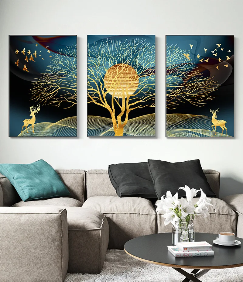Abstract Drop Golden Foil Tree Deer Canvas Painting Gold Poster Print Big Size Wall Art Picture for Living Room
Abstract Drop Golden Foil Tree Deer Canvas Painting Gold Poster Print Big Size Wall Art Picture for Living Room