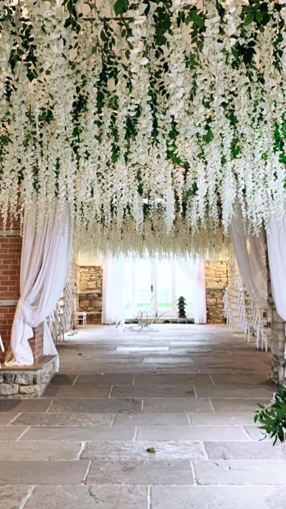 Luyue 12pcs/lot Wedding Decor Artificial Silk Wisteria Flower Vines hanging Rattan Bride flowers Garland For Home Garden Hotel
Luyue 12pcs/lot Wedding Decor Artificial Silk Wisteria Flower Vines hanging Rattan Bride flowers Garland For Home Garden Hotel