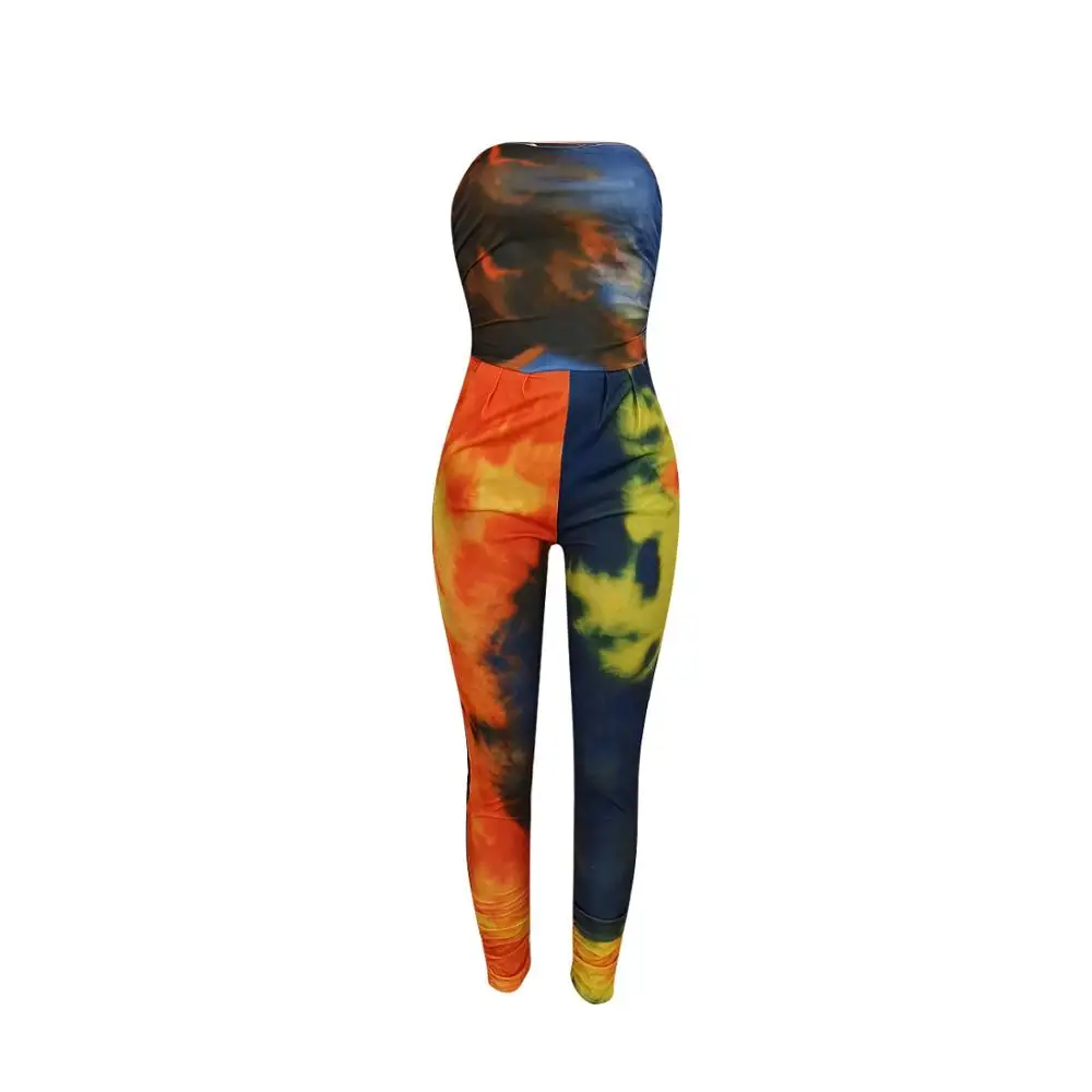 2020 new fashion tie dye printed casual Jumpsuit slim off shoulder sleeveless women's Vest pants
2020 new fashion tie dye printed casual Jumpsuit slim off shoulder sleeveless women's Vest pants