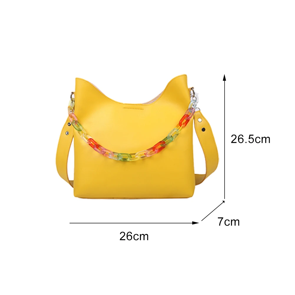 Female Leather Tote Bucket Big Capacity Chain Shoulder Crossbody Satchel Handbag for Outdoor Shopping Traveling Ornaments
Female Leather Tote Bucket Big Capacity Chain Shoulder Crossbody Satchel Handbag for Outdoor Shopping Traveling Ornaments