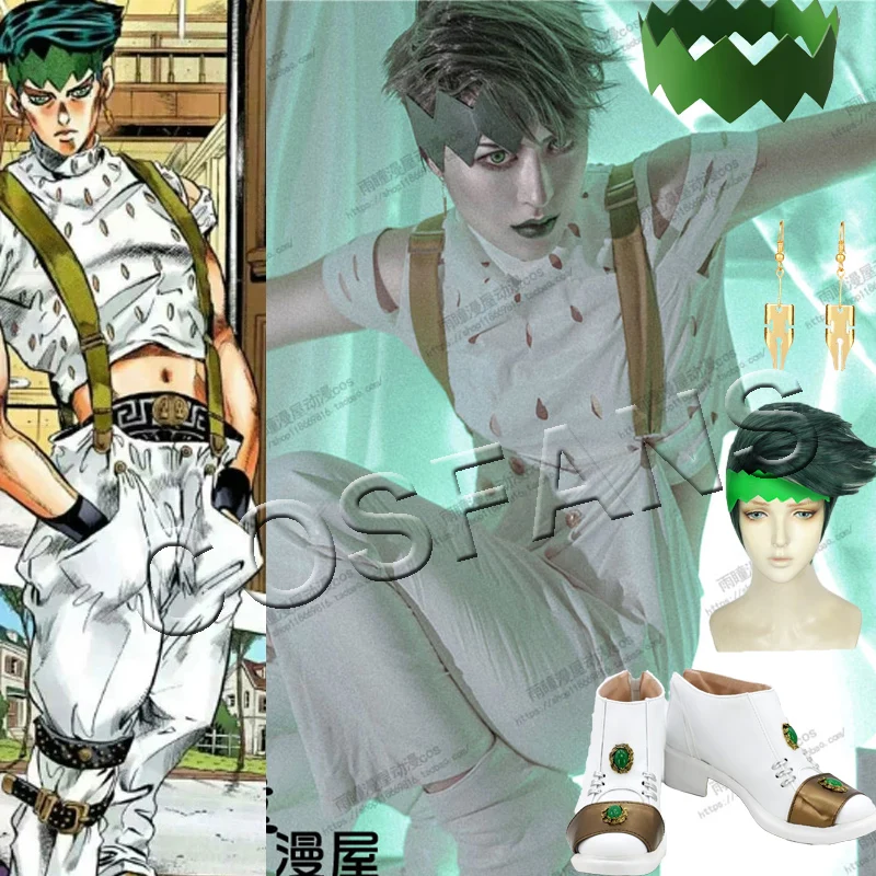 Anime JoJo's Bizarre Adventure Rohan Kishibe Cosplay Costume Party Christmas Halloween Custom Made Any Siz Full set of wig shoes
Anime JoJo's Bizarre Adventure Rohan Kishibe Cosplay Costume Party Christmas Halloween Custom Made Any Siz Full set of wig shoes