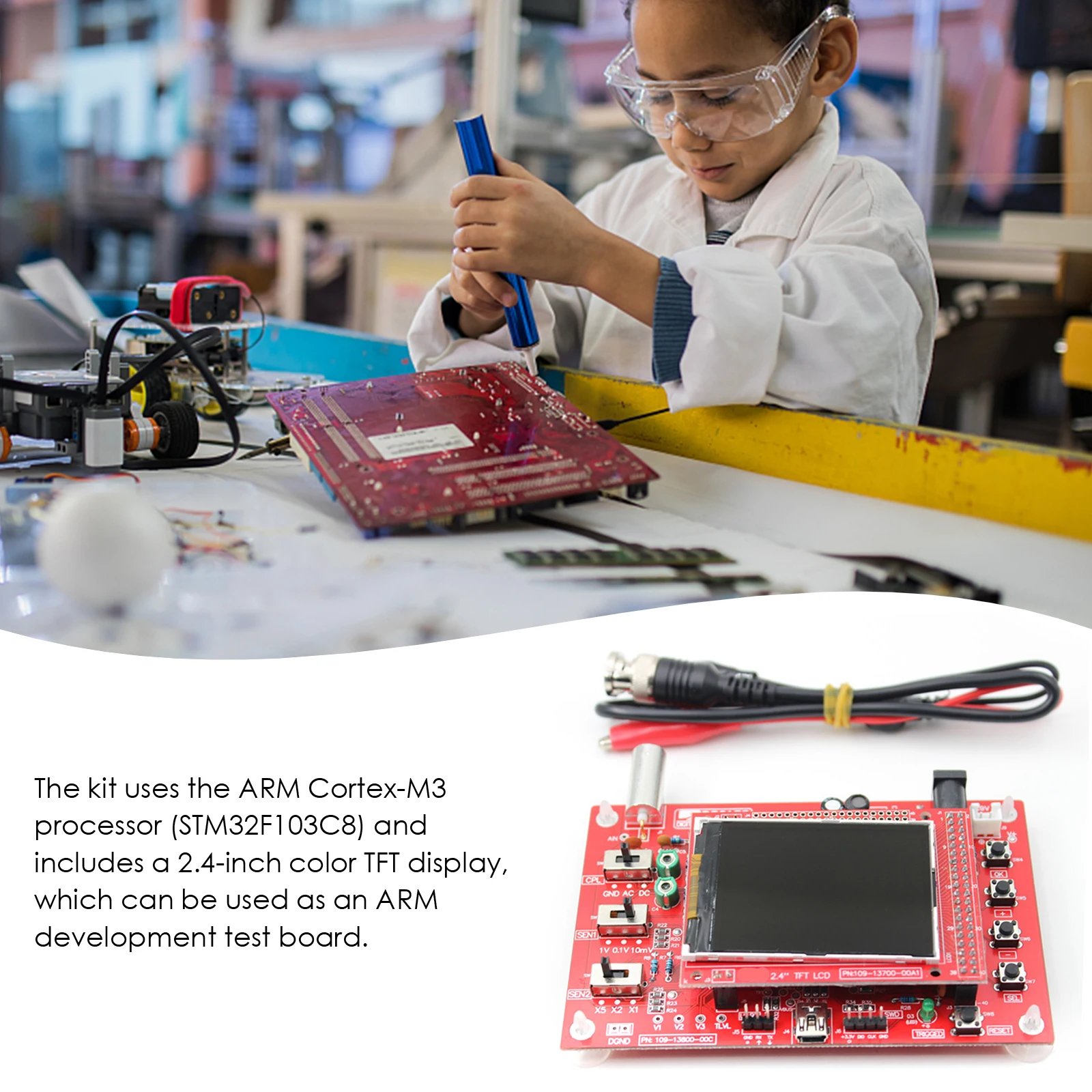 DSO138 Screen Digital Oscilloscope Kit Waveform Display Preciseness P6100 Oscilloscope Probe DC6MHz-100MHz Scope Clip Probe
DSO138 Screen Digital Oscilloscope Kit Waveform Display Preciseness P6100 Oscilloscope Probe DC6MHz-100MHz Scope Clip Probe