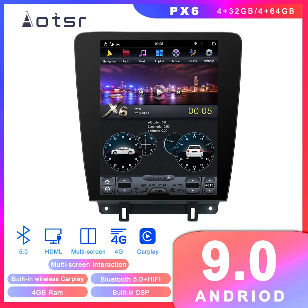 Android 9.0 Tesla style NO DVD multimedia player GPS navigation for Ford Mustang 2010-2014 Ccar Radio Coche player Auto headunit
Android 9.0 Tesla style NO DVD multimedia player GPS navigation for Ford Mustang 2010-2014 Ccar Radio Coche player Auto headunit