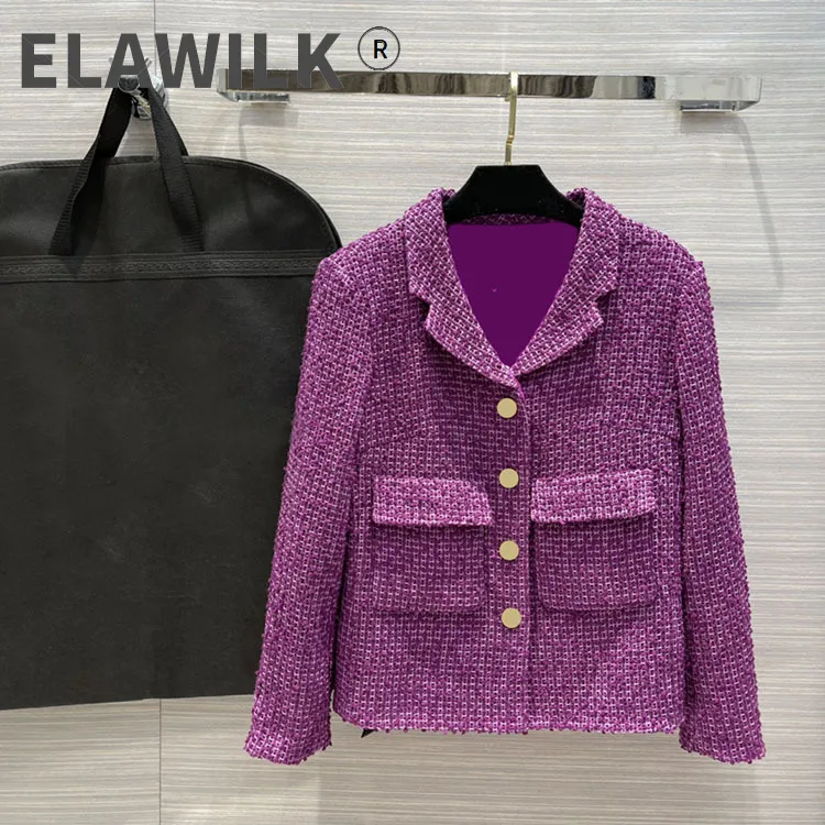 Luxury Brand Tweed Woven Coat Women 2021 Early Spring New Fashion Turn-down Collar Straight Single Breasted Solid Runway Jackets
Luxury Brand Tweed Woven Coat Women 2021 Early Spring New Fashion Turn-down Collar Straight Single Breasted Solid Runway Jackets
