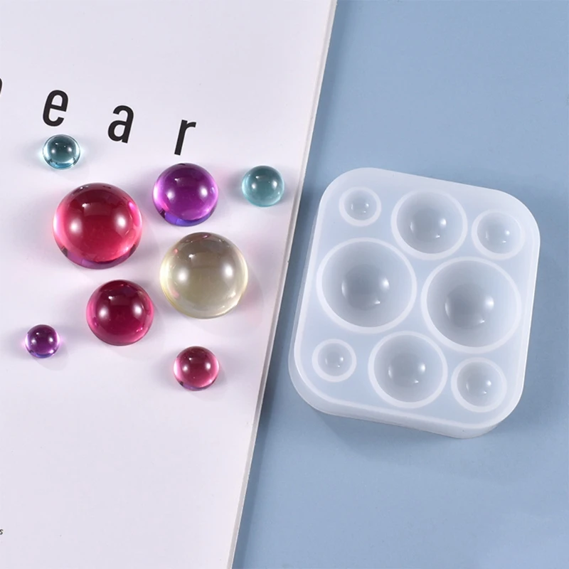 M2EA Crystal Epoxy Resin Mold Half Ball Beads Oblate Cabochon Pendant Silicone Mould DIY Crafts Jewelry Casting Tools
M2EA Crystal Epoxy Resin Mold Half Ball Beads Oblate Cabochon Pendant Silicone Mould DIY Crafts Jewelry Casting Tools
