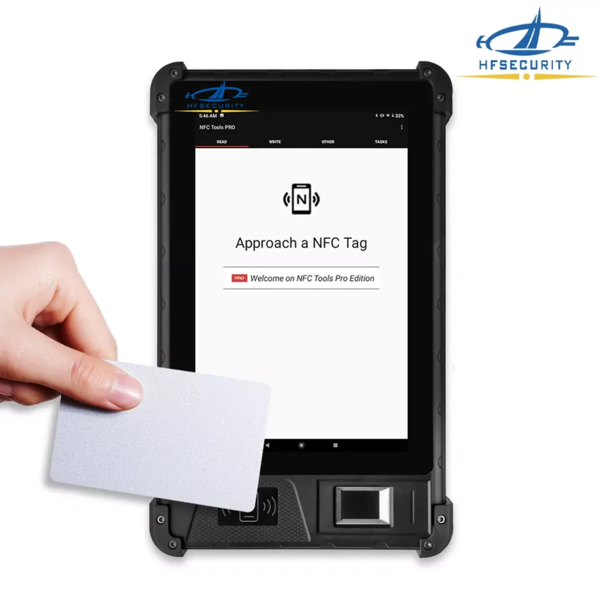 

HFSecurity Ready to Ship 8'' Android 9.0 Fingerprint Tablet PC Terminal Android Biometric Attendance Machine CN;GUA FP08