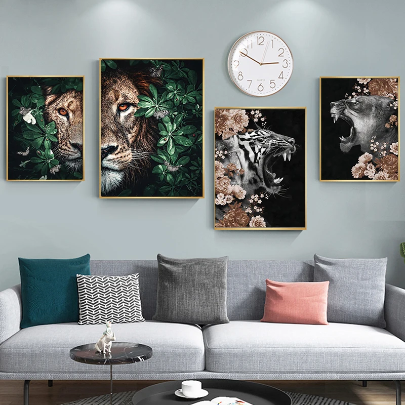 Nordic Animals Portrait Lion Wolf Tiger on The 2 Panels Canvas Painting Posters and Prints Wall Art Pictures for Living Room
Nordic Animals Portrait Lion Wolf Tiger on The 2 Panels Canvas Painting Posters and Prints Wall Art Pictures for Living Room