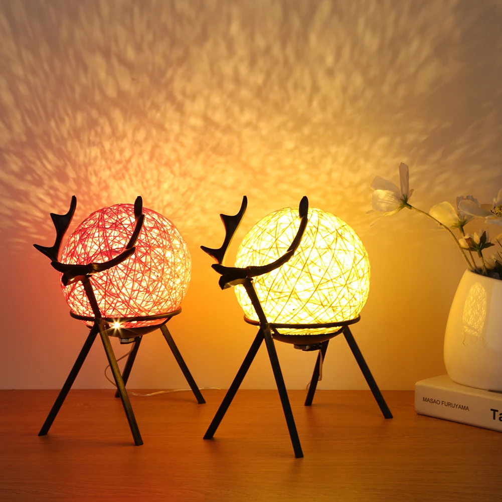 USB Moon Warm Night Light with Deer Stand Bedside Desktop Ball LED Night Lamp Adjustable Handwoven Lampshade Bedroom Decor
USB Moon Warm Night Light with Deer Stand Bedside Desktop Ball LED Night Lamp Adjustable Handwoven Lampshade Bedroom Decor