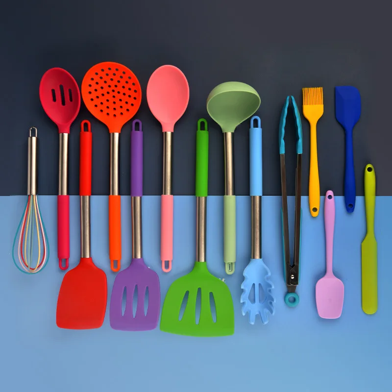 14Pcs/set Food Grade Silicagel Cooking Tools Stainless Kitchen Steel Handle Spatula Spoon Scraper Silicagel Cookware Accessories
14Pcs/set Food Grade Silicagel Cooking Tools Stainless Kitchen Steel Handle Spatula Spoon Scraper Silicagel Cookware Accessories