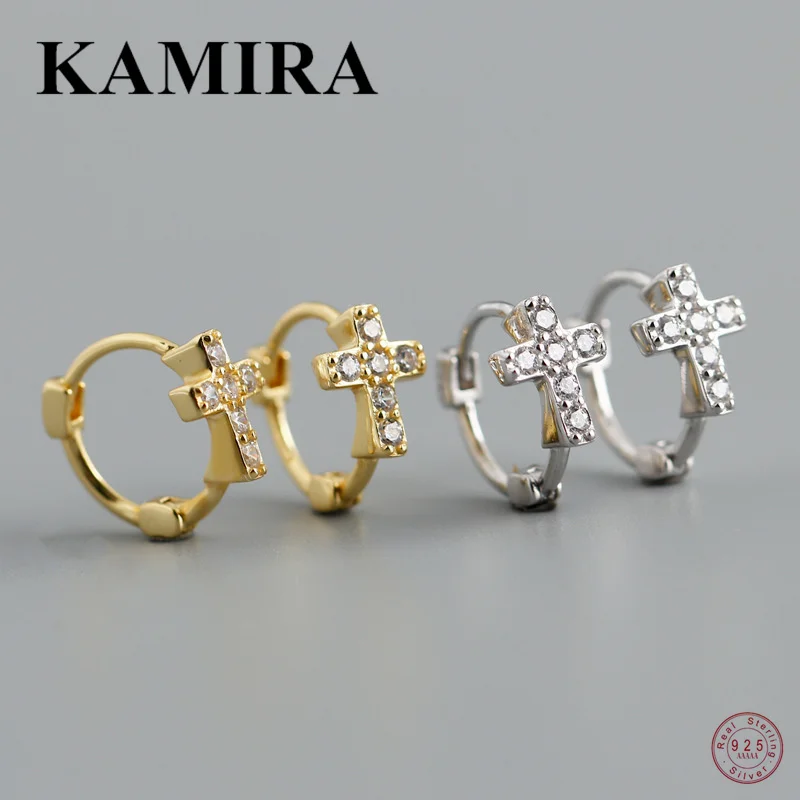 KAMIRA Real 925 Sterling Silver Punk Gothic Cute Ear Buckle White Zircon Cross Stud Earrings for Women Party Small Sweet Jewelry
KAMIRA Real 925 Sterling Silver Punk Gothic Cute Ear Buckle White Zircon Cross Stud Earrings for Women Party Small Sweet Jewelry