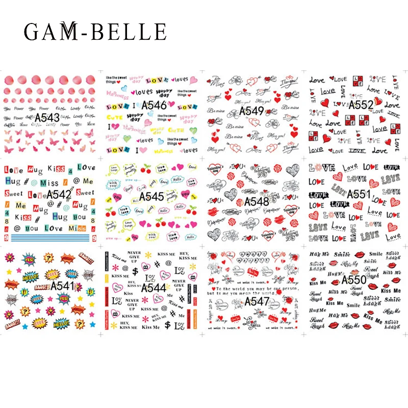 GAM-BELLE 12 Pcs Mixed Cartoons Nail Sticker Nail Art Decoration Water Transfer Tips Decals Beauty Tattoo Manicure DIY Tools
GAM-BELLE 12 Pcs Mixed Cartoons Nail Sticker Nail Art Decoration Water Transfer Tips Decals Beauty Tattoo Manicure DIY Tools