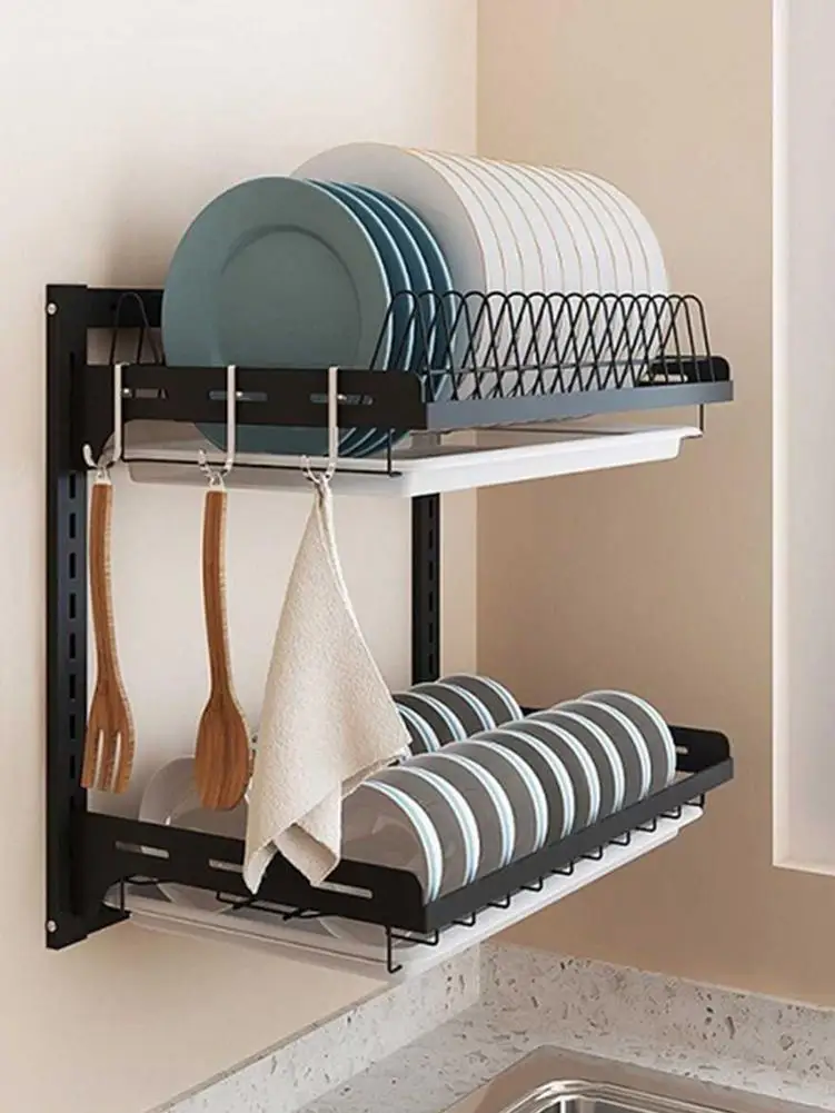 2/3Layers Kitchen Shelf Storage Holders Over Sink Stainless Steel Bowl Dish Rack Organizer Utensils Storage Supplies In Black
2/3Layers Kitchen Shelf Storage Holders Over Sink Stainless Steel Bowl Dish Rack Organizer Utensils Storage Supplies In Black