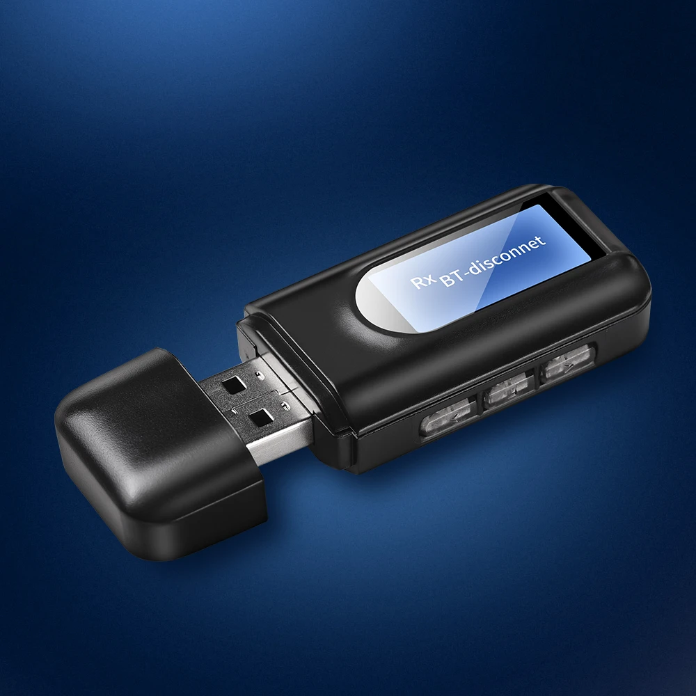 Bluetooth-ресивер HOCO передатчик 5 0 беспроводной ЖК-дисплей 3 мм разъем AUX аудио адаптер