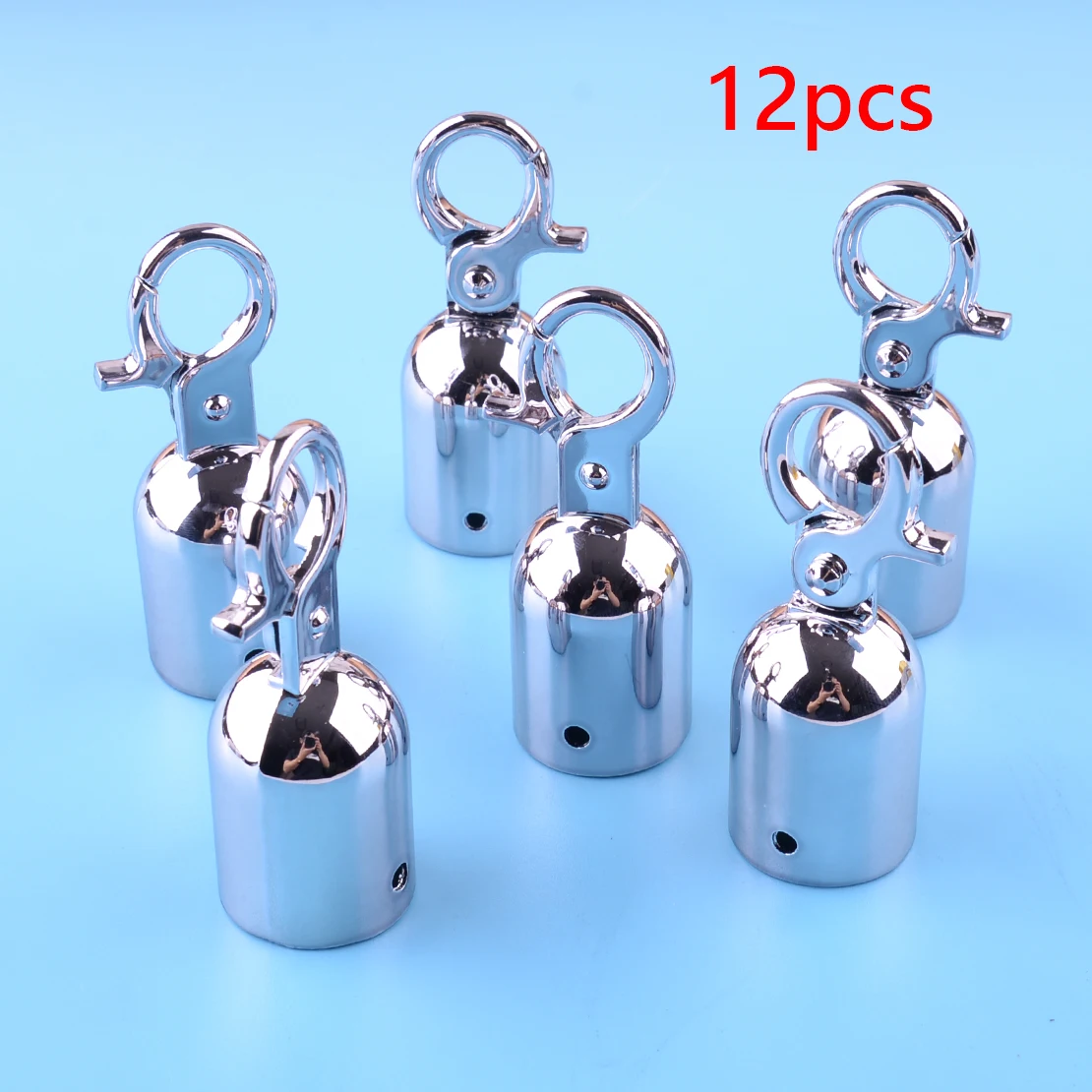 12Pcs 25mm Rope Barrier Stopper Cord End Caps Silver Heavy Duty Hanging Hook with Self Closing Clasp
12Pcs 25mm Rope Barrier Stopper Cord End Caps Silver Heavy Duty Hanging Hook with Self Closing Clasp