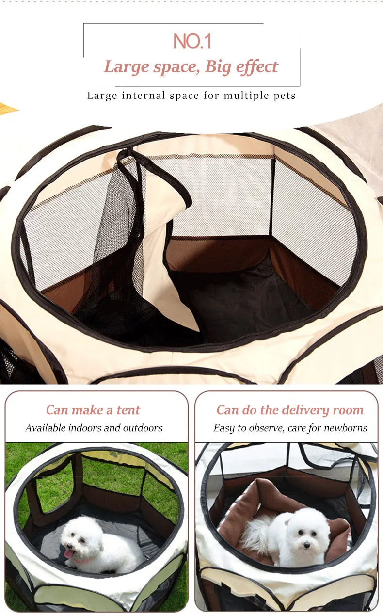 New Dog Tent Portable House Breathable Outdoor Kennels Fences Pet Cats Delivery Room Easy Operation Octagonal Playpen Dog Crate
New Dog Tent Portable House Breathable Outdoor Kennels Fences Pet Cats Delivery Room Easy Operation Octagonal Playpen Dog Crate