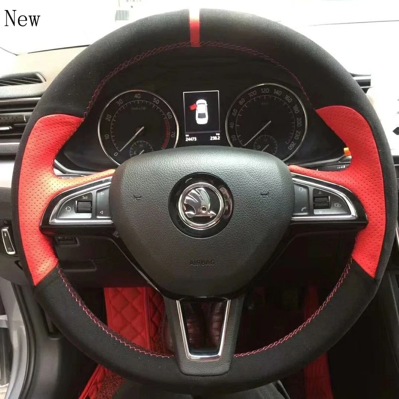 for Skoda 2009-2015 Octavia Superb Fabia SUPERB Non-slip and Breathable Auto Parts Leather Hand-sewn Car Steering Wheel Cover
for Skoda 2009-2015 Octavia Superb Fabia SUPERB Non-slip and Breathable Auto Parts Leather Hand-sewn Car Steering Wheel Cover