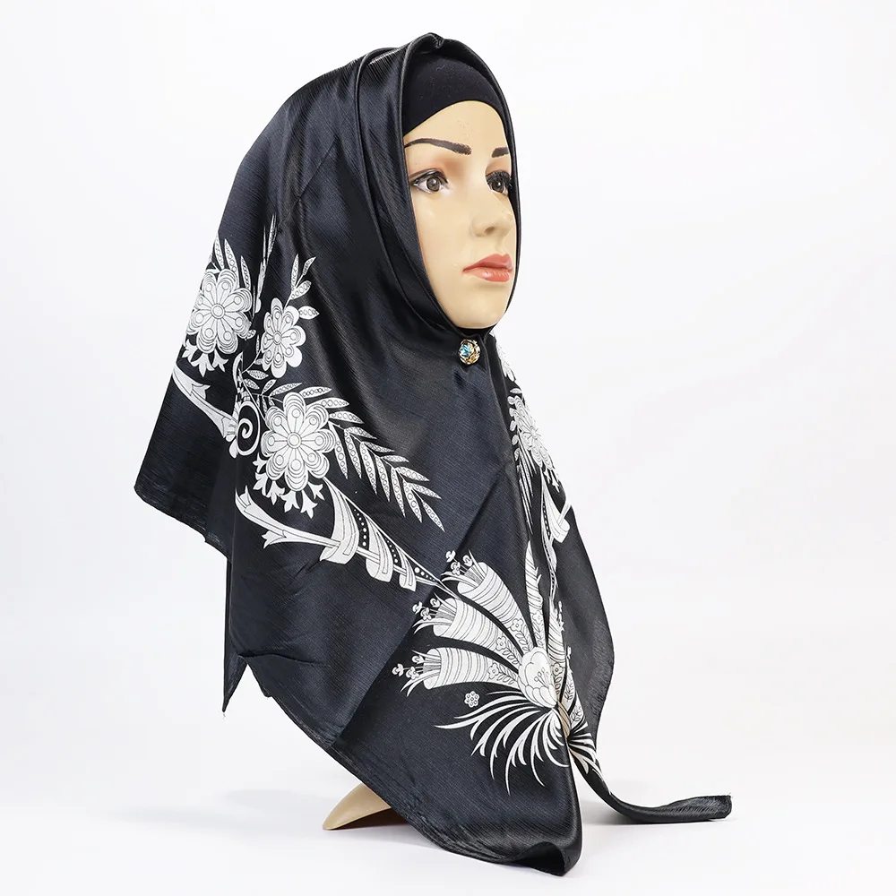 Women Silk Scarf Fashion Flower Print Square Muslim Hijab Office Lady Luxury Brand Shawls 90*90cm Satin Foulard Echarpe Bandana
Women Silk Scarf Fashion Flower Print Square Muslim Hijab Office Lady Luxury Brand Shawls 90*90cm Satin Foulard Echarpe Bandana