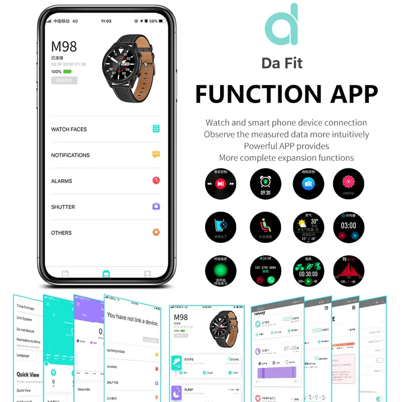 M98 Smart Watch Bluetooth Call Heart Rate Blood Pressure Monitor Waterproof Fitness Tracker Sports Smartwatch
M98 Smart Watch Bluetooth Call Heart Rate Blood Pressure Monitor Waterproof Fitness Tracker Sports Smartwatch