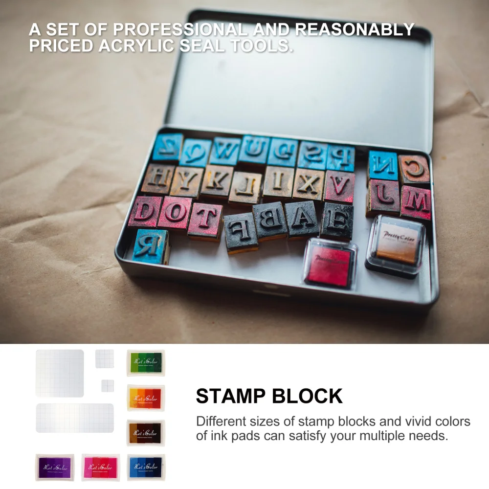 1 Set of 10 Pcs Acrylic Stamp Blocks Tools Ink Pads Stamp Inkpads Stamping Blocks
1 Set of 10 Pcs Acrylic Stamp Blocks Tools Ink Pads Stamp Inkpads Stamping Blocks