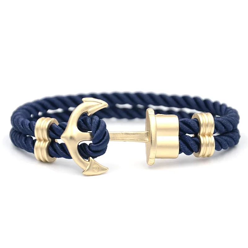 Men Retro Anchor Charm Bracelets Handmade in Navy Blue Rope Hook Bracelet Made of Nylon Pulseras Para Hombre Fashion Jewelry
Men Retro Anchor Charm Bracelets Handmade in Navy Blue Rope Hook Bracelet Made of Nylon Pulseras Para Hombre Fashion Jewelry
