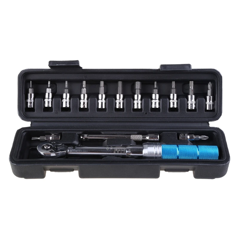 H7JB 15 Pcs/Set 1/4-inch 2-15Nm Torque Wrench Professional Bicycle Bike Part Repair Tools Kit Adjustable Manual Spanner
H7JB 15 Pcs/Set 1/4-inch 2-15Nm Torque Wrench Professional Bicycle Bike Part Repair Tools Kit Adjustable Manual Spanner