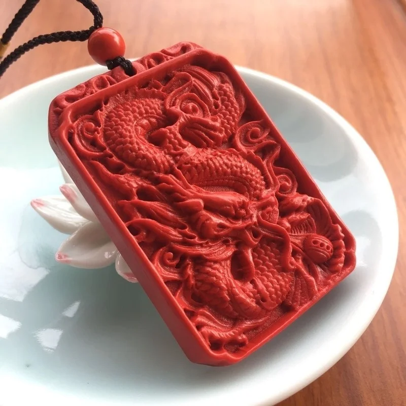 Amulet Necklace Jewellery Organic Dragon Carved Cinnabar Natural Red Hand Pendant Fashion Woman Gifts Charm Chinese
Amulet Necklace Jewellery Organic Dragon Carved Cinnabar Natural Red Hand Pendant Fashion Woman Gifts Charm Chinese