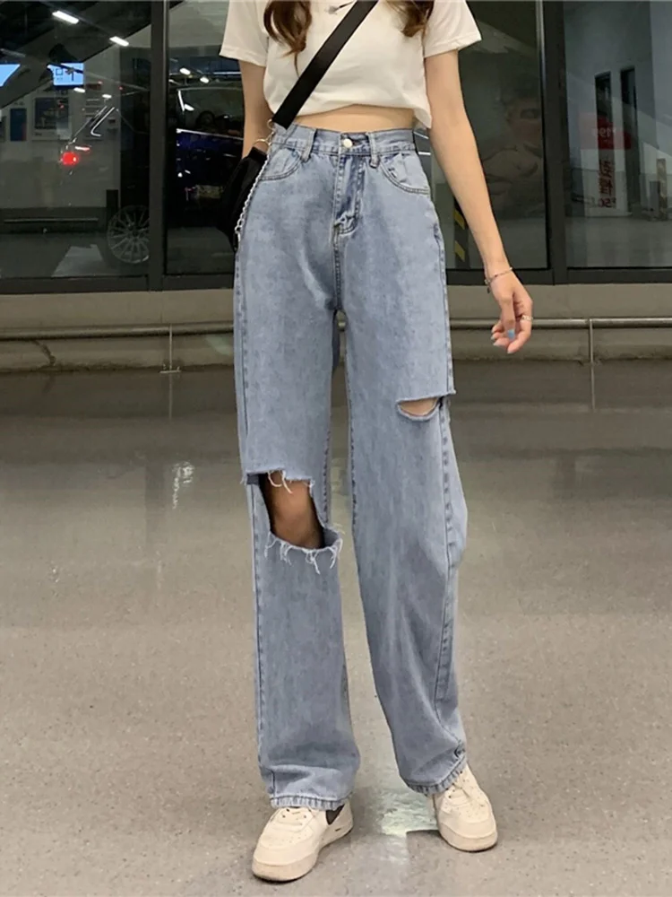 Pierced Jeans Women's Spring and Autumn Clothes 2021 New Thin High Waist Thin Straight Pants Wide Leg Pants Floor Pants
Pierced Jeans Women's Spring and Autumn Clothes 2021 New Thin High Waist Thin Straight Pants Wide Leg Pants Floor Pants