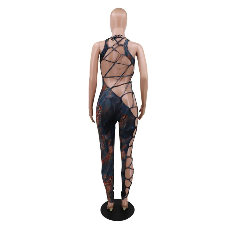Women Summer Sexy Jumpsuit Hollow Out Suspender Fashion Printing Mesh Backless Tight Long Romper Pant Playsuits for Female New
Women Summer Sexy Jumpsuit Hollow Out Suspender Fashion Printing Mesh Backless Tight Long Romper Pant Playsuits for Female New