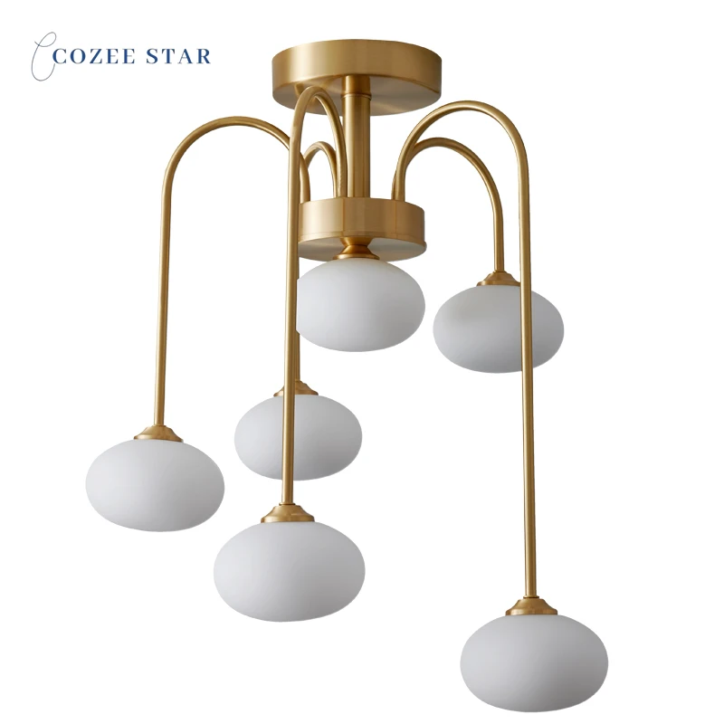 Nordic Copper LED Pendant Lights Modern Glass Ball Ceiling Chandelier Lighting Fixture Bedroom Living Room Dining Room Lamps
Nordic Copper LED Pendant Lights Modern Glass Ball Ceiling Chandelier Lighting Fixture Bedroom Living Room Dining Room Lamps