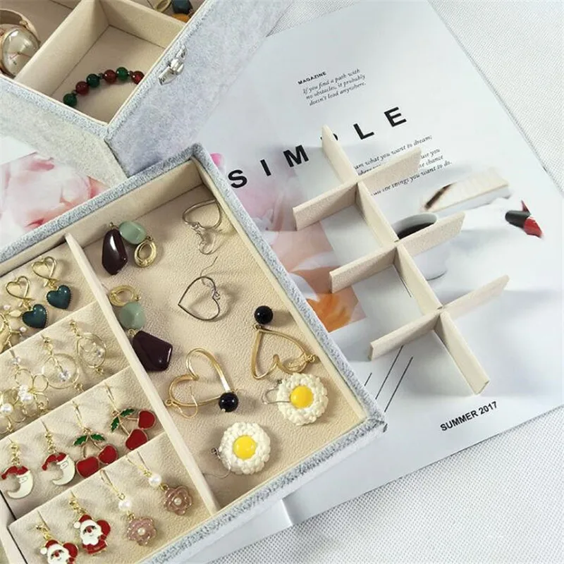 Ice Velvet Jewelry Box Beautiful Rings Earrings Organizer Ear Studs Jewelry Display Stand Holder Rack Showcase Plate Storage Box
Ice Velvet Jewelry Box Beautiful Rings Earrings Organizer Ear Studs Jewelry Display Stand Holder Rack Showcase Plate Storage Box