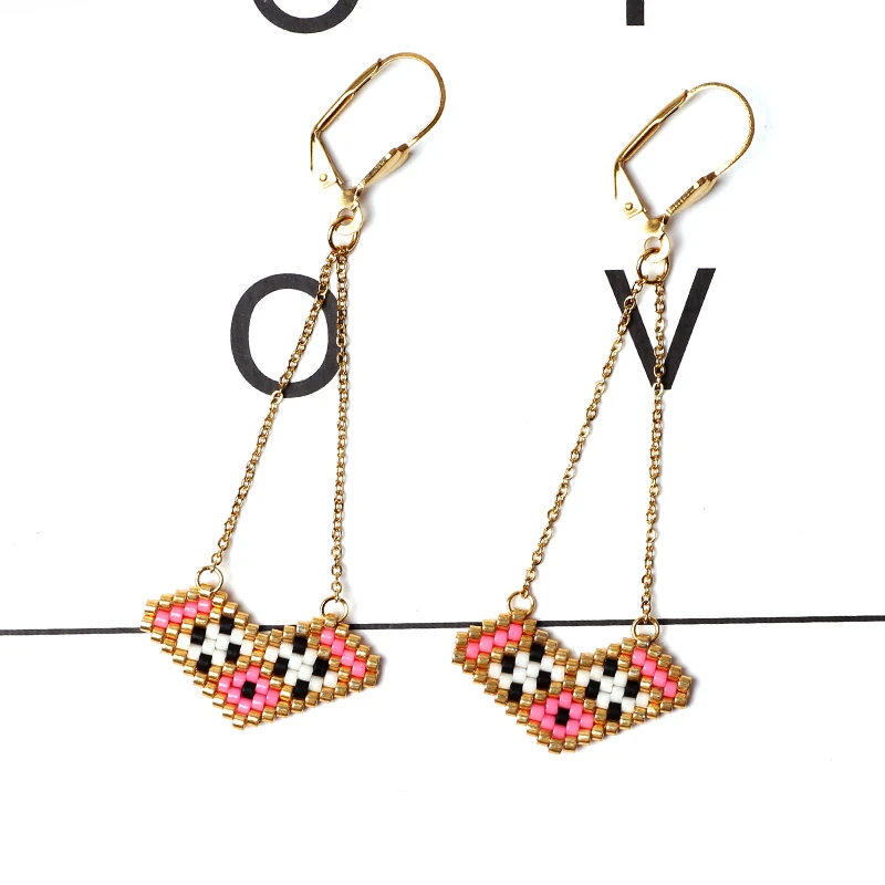 FAIRYWOO Pink Heart Earring Sweet Love Jewelry Women Fashion New Drop Earrings Punk Gifts For Babygirl Handmade Bead Friendship
FAIRYWOO Pink Heart Earring Sweet Love Jewelry Women Fashion New Drop Earrings Punk Gifts For Babygirl Handmade Bead Friendship