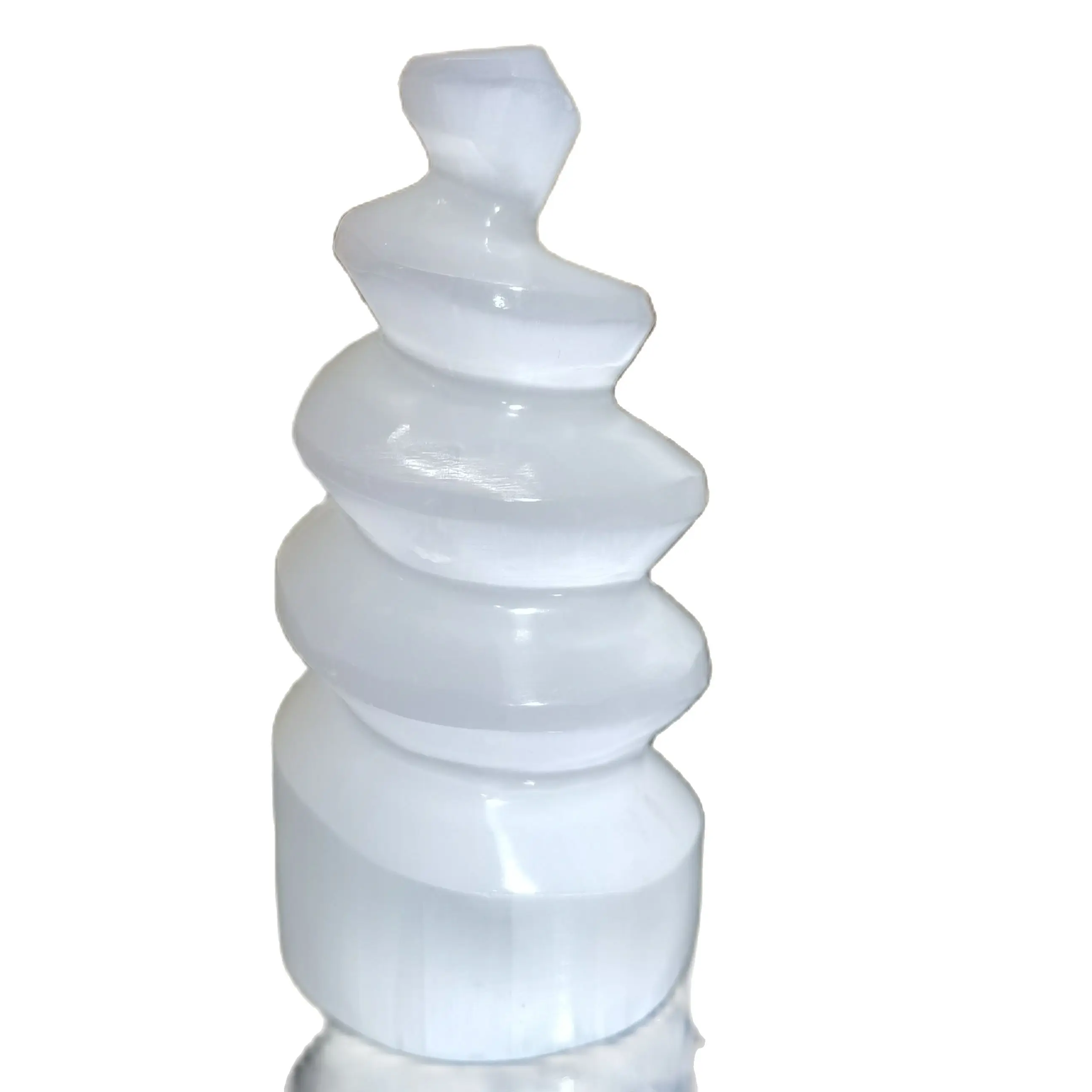 1pcs 10cm SELENITE White Gypsum spiral Towers Gypsum Crystal Point(Contains seven colored light base)
1pcs 10cm SELENITE White Gypsum spiral Towers Gypsum Crystal Point(Contains seven colored light base)