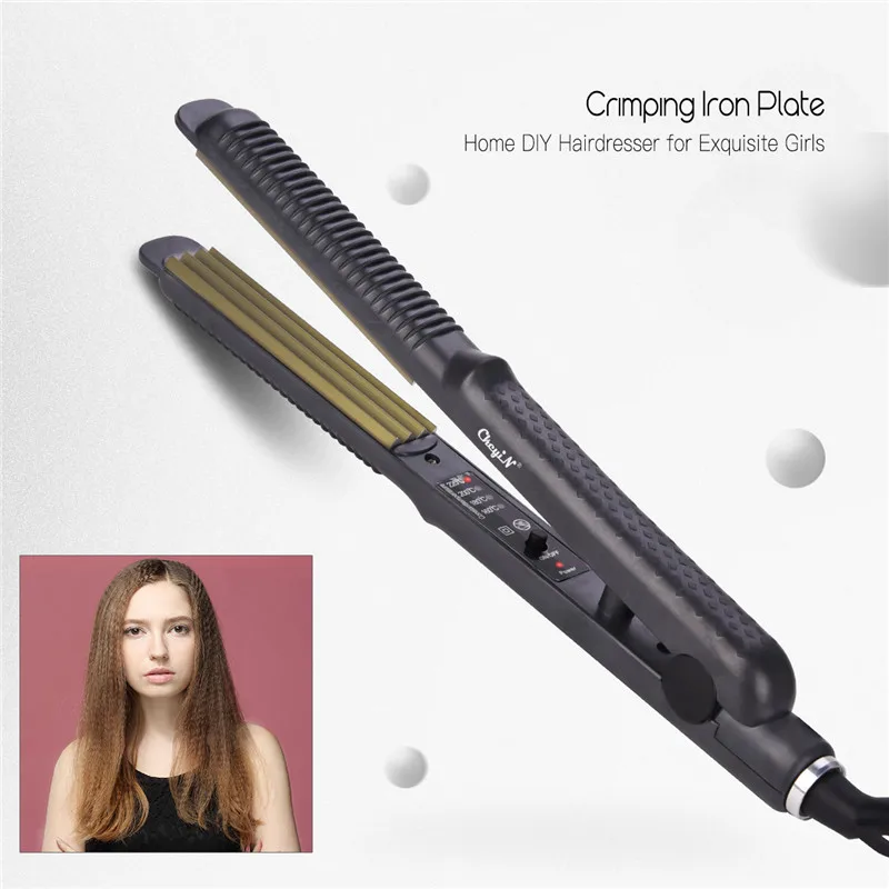 

Fast Heating Corrugated Hair Curler Crimper Corrugation Flat Iron Fluffy Small Waves Corn Perm Splint Curling Irons Hair Waver