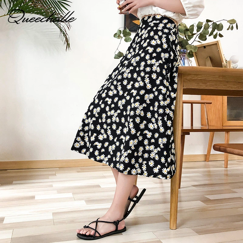 Black Women Elegant High Waist Chiffon Skirt Summer 2021 Vintage Floral Print Casual A-line Skirt Ladies Retro Midi Skirt Yellow
Black Women Elegant High Waist Chiffon Skirt Summer 2021 Vintage Floral Print Casual A-line Skirt Ladies Retro Midi Skirt Yellow