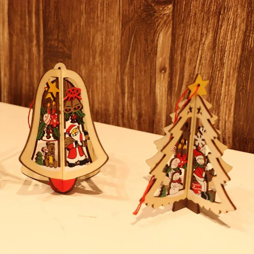 Wooden Christmas Tree Decoration Pendant 3D Star Christmas Tree Bell Colorful Christmas Tree Hanging Ornaments for Home Party
Wooden Christmas Tree Decoration Pendant 3D Star Christmas Tree Bell Colorful Christmas Tree Hanging Ornaments for Home Party