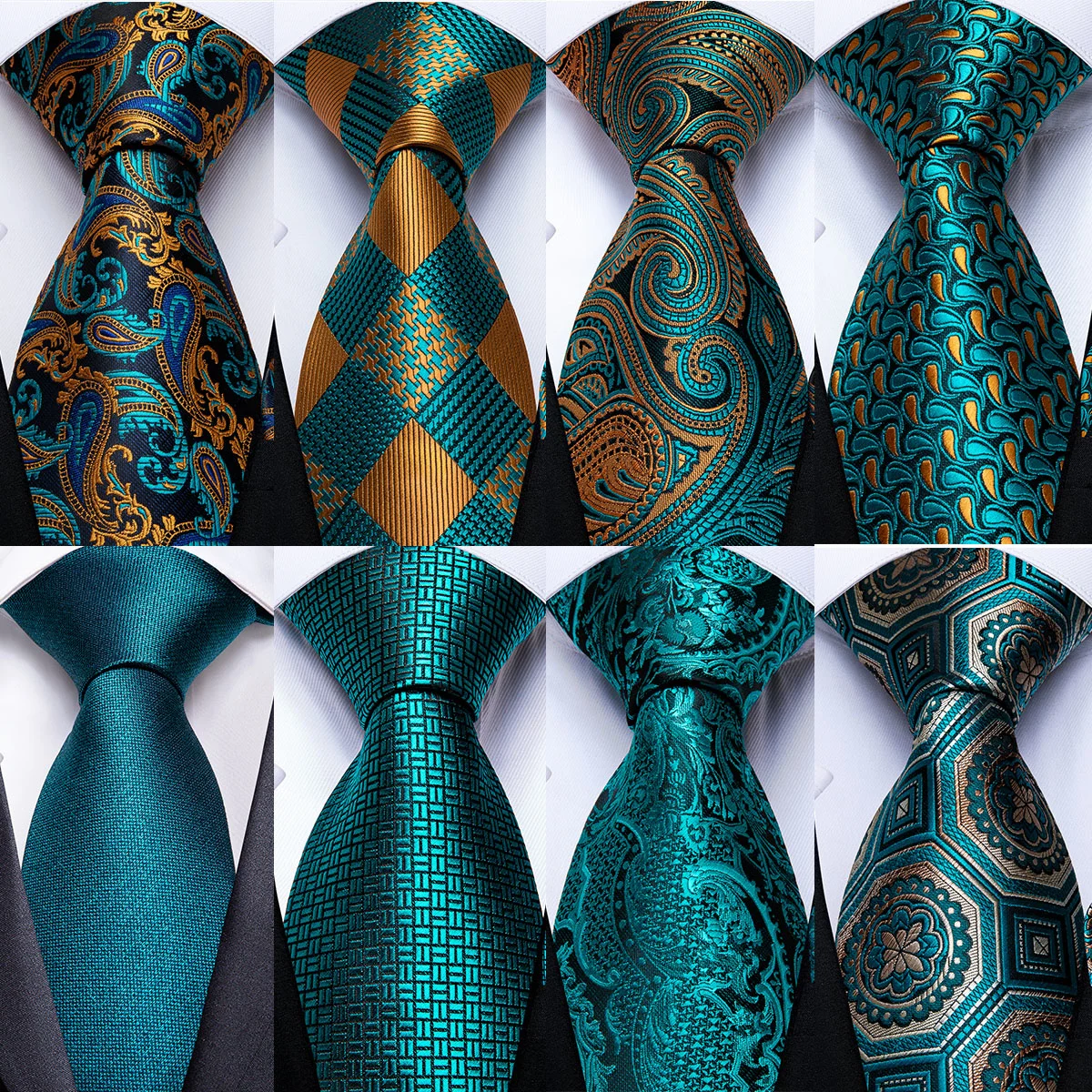 Gift Men Tie Teal Green Paisley Novelty Design Silk Wedding Tie for Men Handky cufflink Tie Set DiBanGu Party Business Fashion
Gift Men Tie Teal Green Paisley Novelty Design Silk Wedding Tie for Men Handky cufflink Tie Set DiBanGu Party Business Fashion