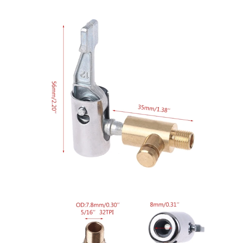 157A Heavy Duty Air Chuck Air Inflation Nozzle Compatible with Tire Inflators for Car Bike Motorcycles Vehicles
157A Heavy Duty Air Chuck Air Inflation Nozzle Compatible with Tire Inflators for Car Bike Motorcycles Vehicles
