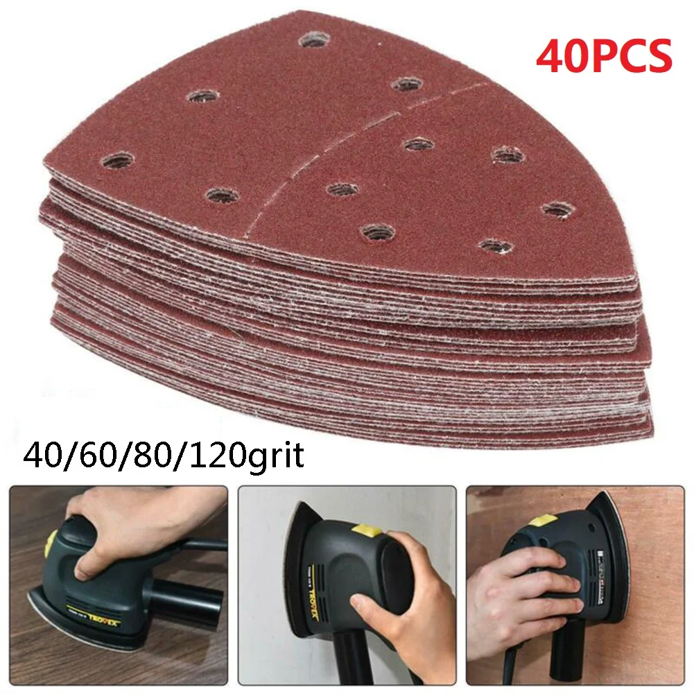 40pcs 152*105mm Sanding Sheets For PSM Detail Palm Sander 40/60/80/120 Grit High Quality Triangle Sandpapers For Woodworking
40pcs 152*105mm Sanding Sheets For PSM Detail Palm Sander 40/60/80/120 Grit High Quality Triangle Sandpapers For Woodworking