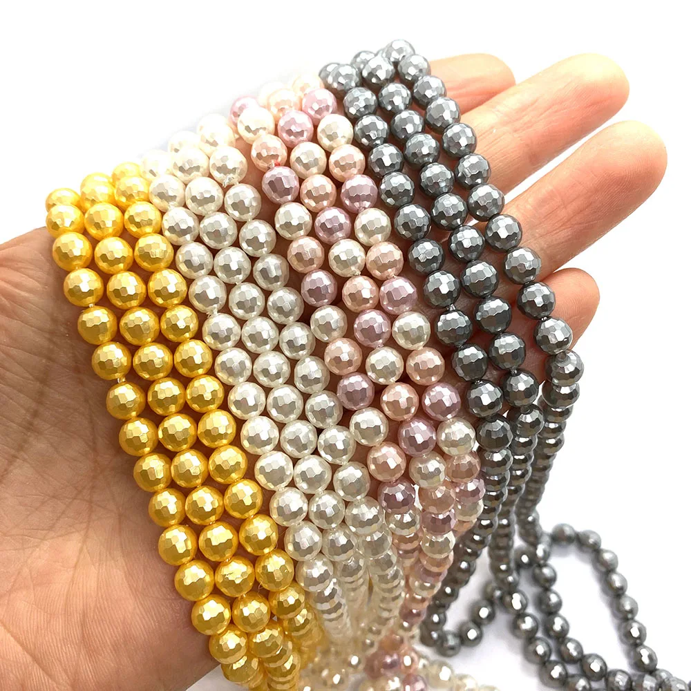 Natural Shell Beads Round Multi-faceted Color Dyeing Used for Jewelry Making Pendants DIY Bracelet Necklace Material Making
Natural Shell Beads Round Multi-faceted Color Dyeing Used for Jewelry Making Pendants DIY Bracelet Necklace Material Making