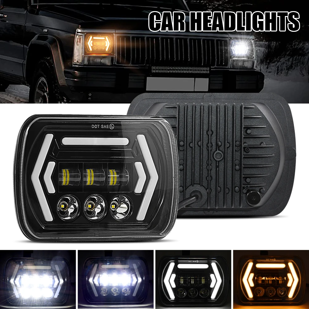 7x6" 5x7" LED Car Headlight White Amber DRL Turn Signal Warning Lamp Work Light Waterproof for Jeep Wrangler Toyota Nissan Truck
7x6" 5x7" LED Car Headlight White Amber DRL Turn Signal Warning Lamp Work Light Waterproof for Jeep Wrangler Toyota Nissan Truck