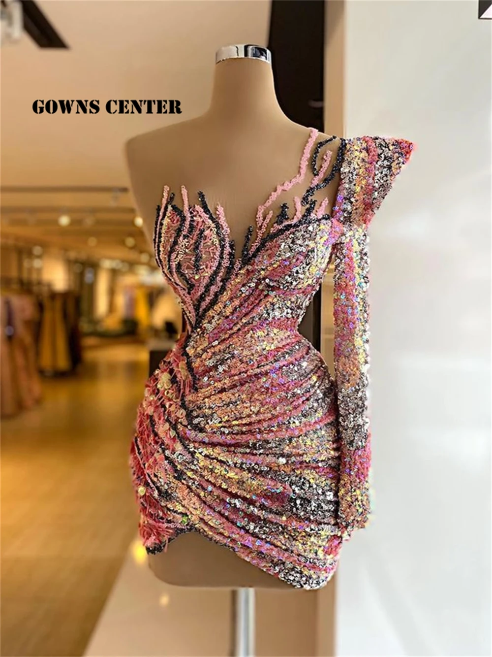 Colorful Short Sequin Prom Dresses Black Girl Sexy Mermaid Sparkly Mini Cocktail Dress Homecoming Gowns Party Gown African robe
Colorful Short Sequin Prom Dresses Black Girl Sexy Mermaid Sparkly Mini Cocktail Dress Homecoming Gowns Party Gown African robe