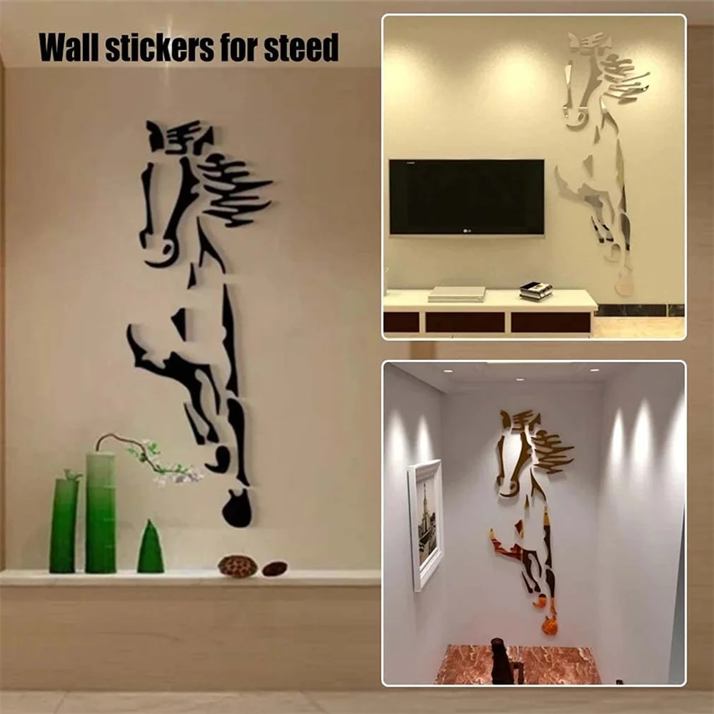 Galloping Horse Mirror Wall Sticker Modern Design Wall Decals 3d Diy Acrylic Mirror Surface Living Room Bedroom Home Decoration
Galloping Horse Mirror Wall Sticker Modern Design Wall Decals 3d Diy Acrylic Mirror Surface Living Room Bedroom Home Decoration