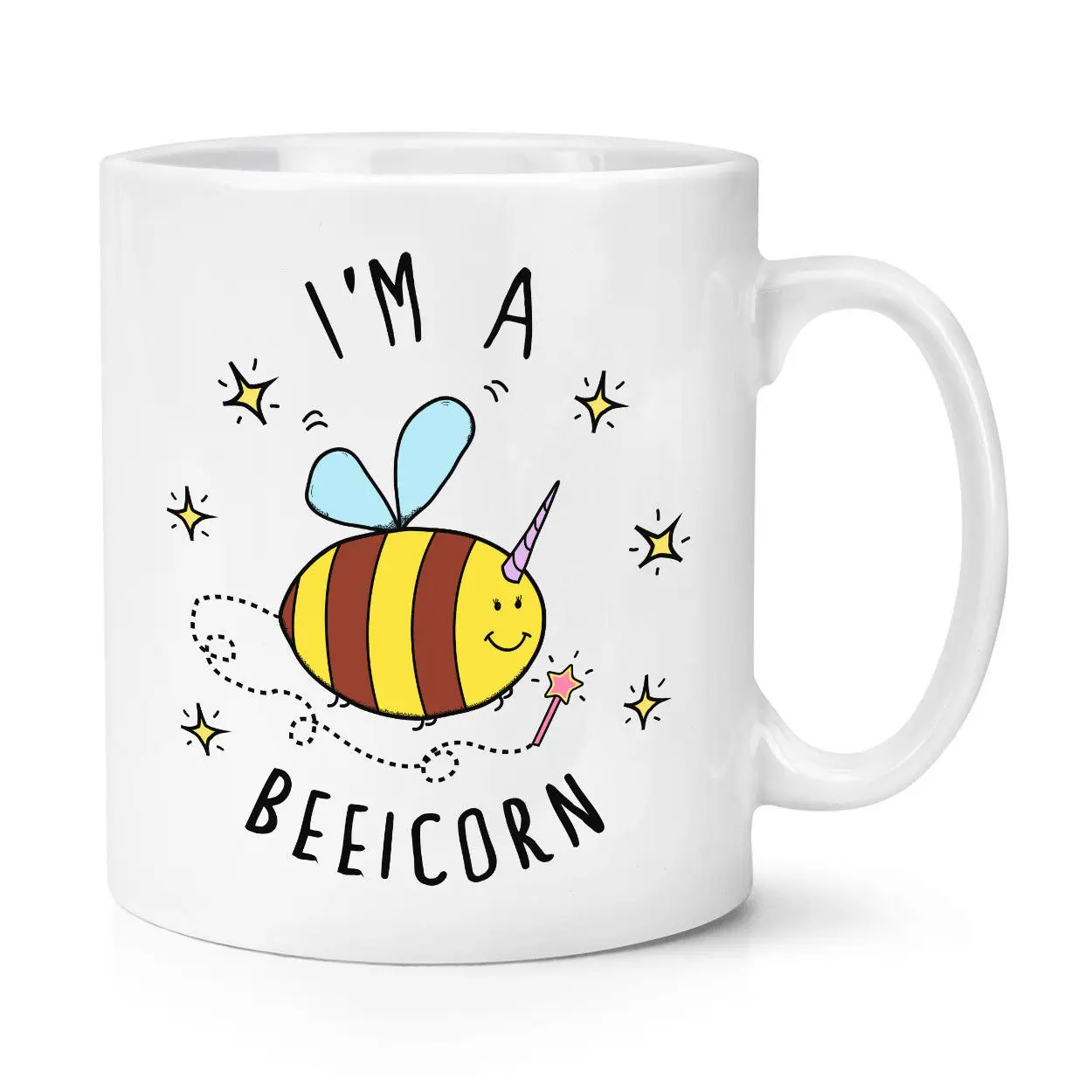 Волшебная забавная кружка I'm A Beeicorn Cup Bumble Bee Unicorn | Дом и сад